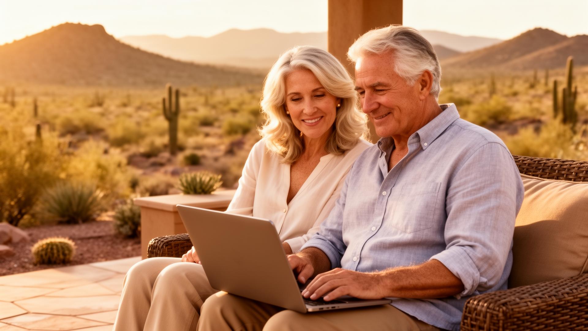 Couple reviewing health information